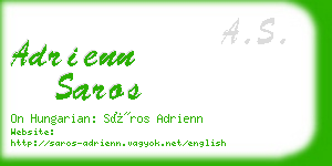 adrienn saros business card